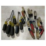 Craftsman & Klein screwdrivers, flat and phillips.