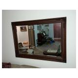 Framed bevel edged mirror