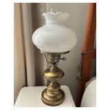 Lamp with glass globe