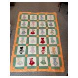 Sunbonnet Sue quilt, 58' x 82', 30's prints