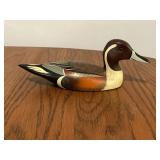 Artist signed Pintail drake decoy