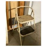 Metal folding step stool