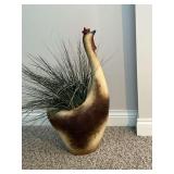 Metal chicken planter