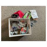 Golf tees, golf towels, spike removers