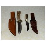 S. Kingrey sheath knives, bone handles