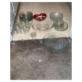 Assorted glassware