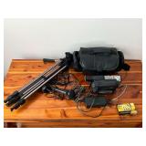 Sony Handycam CCD-TRV68 with battery powerpack, bag, microphone and extra tape