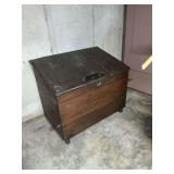 Wood box with metal top