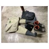 Orvis MS waders with Simms size 8 boots and hanger