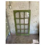 12-pane cabinet door, missing some glass