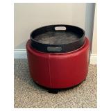 Leather end table