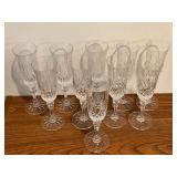 10 Galway Crystal 'Longford' champagne flutes