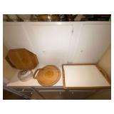 Wooden serving trays, bed serving tray