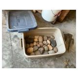 Tote of rocks