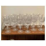 12 Galway Crystal 'Longford' water goblets