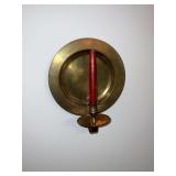 Pair of brass wall sconces
