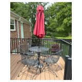 Metal patio table 31' W