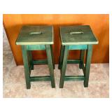 Pair of 24' T wooden bar stools