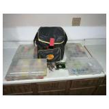 Bass Pro Shop soft sided tackle box with tackle