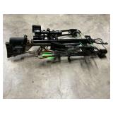 Horton Storm RDX cross bow in case, Horton scope, Leupold Vendetta range finder