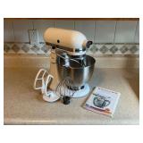KitchenAid Classic stand mixer with book, stainless bowl and accessories