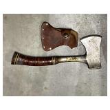 Estwing hatchet with leather sheath