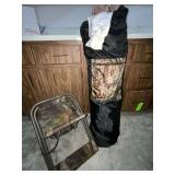Pursuit pop up blind and folding stool.