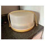 Tupperware cake safe with pie shelf.