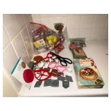 Cookie cutters, cupcake liners, cake decorating set