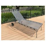 Metal patio lounger