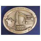 Case 1990 Parts Trade Fair pewter belt buckle