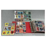 Trading card album with an assortment of baseball cards