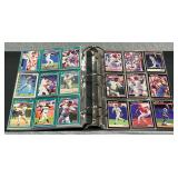 Trading card album with an assortment of baseball cards
