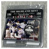 The Highland Mint 2016 World Series Champions 39mm silver plated medallion