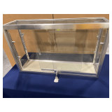 Lockable glass display case