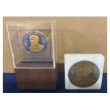 J.I. Case Tradition of Excellence medallion and paper weight