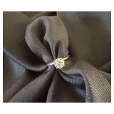 14K White Gold Solitaire Diamond Ring