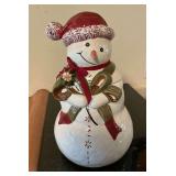 Jingle Bell Snowman cookie jar