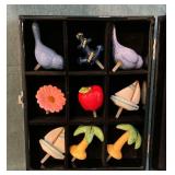 Nora Fleming minis in box, palm trees, sailboats, birds, etc.