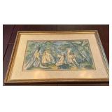 Framed artwork by Paul Cezanne printed in Switzerland No. 1649
