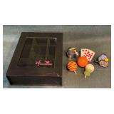 Nora Fleming minis in box, sports theme