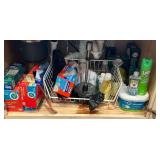 Cleaning supplies, Cascade, Endust, dish washing liquid, trash bags