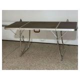 Aluminum framed folding camp table, 24" x 60".