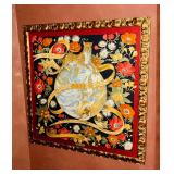 Framed Italian silk scarf by Salvatore Ferragamo