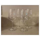 4 Tag wine glasses, 9 1/2" T