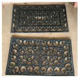 Pair of rubber door mats