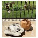 Wooden centerpiece with bells
