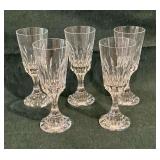 5 Baccarat stemware