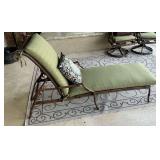 Chaise lounge patio chair with cushions, adjustable