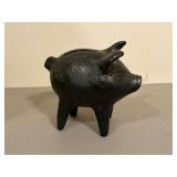 Black piggy bank